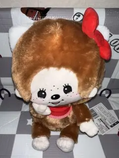 圧縮なし！ モンチッチ×ハローキティ おそろいBIGぬいぐるみ モンチッチ