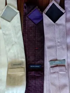 ネクタイセット ホワイト パープル ピンク