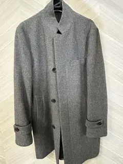 【美品】renoma HOME　チェスターコート　カシゴラ混　千鳥柄