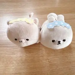 モフモフレンズ 花かんむり ぬいぐるみ ボールチェーン付き ぶた うさぎのサムネイル