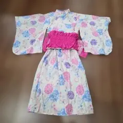 2way　セパレート　浴衣　ワンピース　浴衣ドレス　100-110　紫陽花