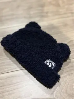 【未使用】kashwére ネイビー ベビー帽子 フリース