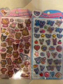 サンリオ　日焼けキティ　クロミ　エンジェルブルー うるちゅるポップシール