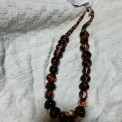 セール！IORI ビーズ ネックレス ブラウン系 最終値下げ！