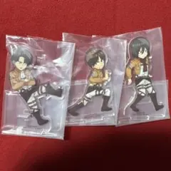 進撃の巨人 一番くじ H賞 リヴァイ エレン ミカサ アクスタ