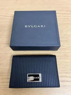 BVLGARI 名刺入れ 黒 レザー 箱付きのサムネイル
