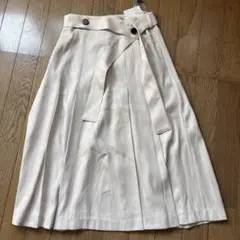 グレージュ プリーツスカート S/M