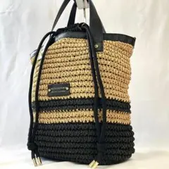 極美品✨ BURBERRY BLUE LABEL かごバッグ 黒