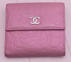 要状態確認 CHANEL アイコンライン 三つ折り財布 ピンク - メルカリ