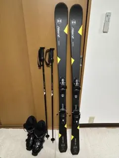 ☆ほぼ未使用☆/スキーセット(板、ブーツ、ストック、オールインワンケース)