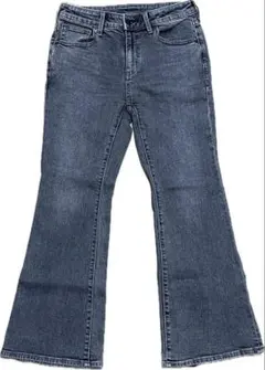 GU スリムフレアジーンズ＋EC（丈短め）Sサイズ　65ブルー