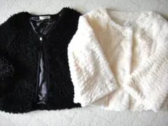 【2-6 】黒　白　 M　セレモニー レディース　ジャケット