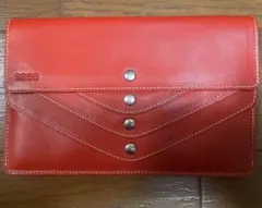sasa スペイン製ウォレット 長財布 赤