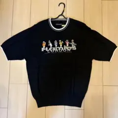 HARDY AMIES SPORT 半袖ニット ブラック サマーニット　Lのサムネイル