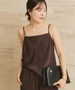Plage dull satin キャミソール ブラウン タグ付き新品のサムネイル