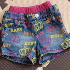 美品ベビードールショートパンツデニム90