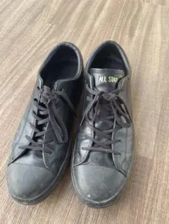 ALL STAR ブラックレザー スニーカー