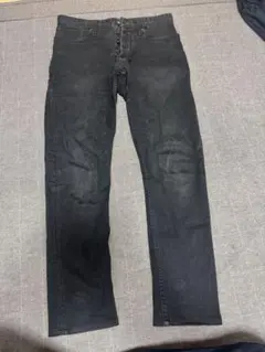 デンハム　ブラックデニムパンツ スリムフィット　RAZOR