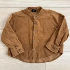 BACK & FORTH コーデュロイシャツ ブラウン 100cm