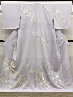 手刺繍 付け下げ 金糸 正絹 躾糸付き A356のサムネイル