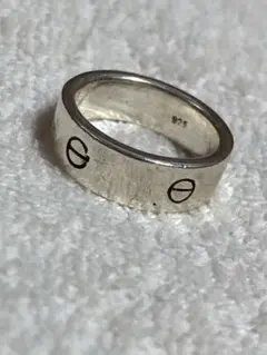 LOVE ラブ リング シルバー925 サイズ19号 シルバー