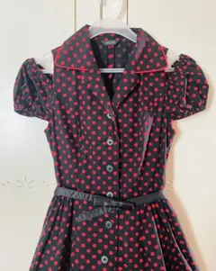 ★美品★MILK半袖 ワンピース黒✖️赤ドットのサムネイル