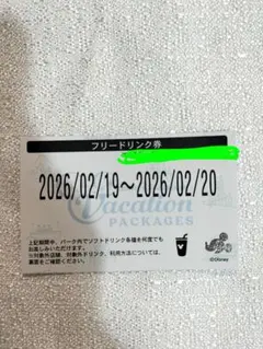 muuさん専用ディズニーバケパ　フリードリンク券