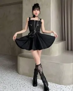 Darich ナイロンジャンパーミニワンピース