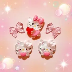 ハローキティ キティ ネイルパーツ キティちゃん キャラクター リボン ハート