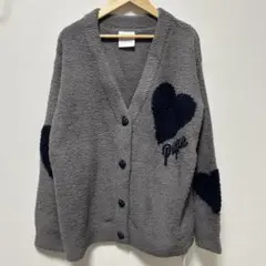 ジェラートピケ　ハート　カーディガン　ルームウェア　メンズ　レディース