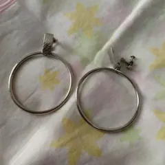 シルバー フープイヤリング