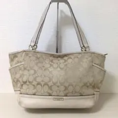 COACH コーチ F23297 シグネチャー トートバッグ ベージュ
