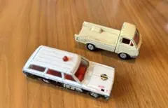 トミカ 2台セット パトカー トラック ビンテージ　日本製
