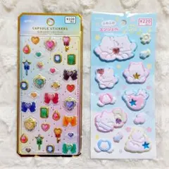 カプセルシール きらりんクリスタル ふわふわエンジェルストーン付2シートセット