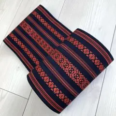 正絹黒✕赤1重献上袋帯長め新品有松浴衣や夏着物等に - メルカリ