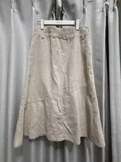 ニコアンド　niko and… 白　コールマイメードスカート