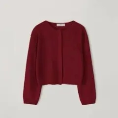 ohotoro カーディガン hidden crop cardigan 赤のサムネイル