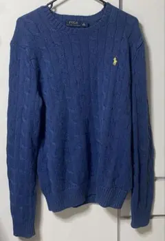 Polo Ralph Lauren ケーブルニットセーター S 青