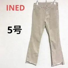 【イネド】コーデュロイパンツ　ブーツカット　切りっぱなし　ストレッチ　小さめ