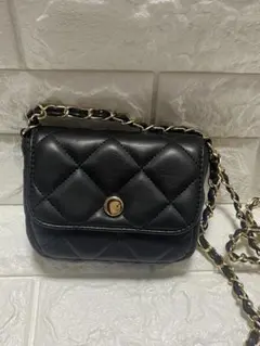 LEPSIM レプシィム　キルティング チェーン ショルダー　ミニ バッグ　黒