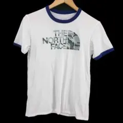 THE NORTH FACE カモフラロゴ リンガーTシャツ ホワイト Sサイズのサムネイル
