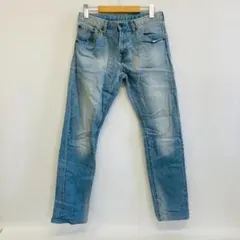 メンズストレートデニム ライトブルー系 29インチ　Sサイズ相当