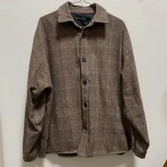 CONFIRM チェック柄 ジャケット ブルゾン ブラウン Lサイズ