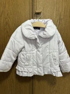 薄紫フリル付きダウンコート