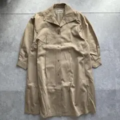 vintage トレンチコート スプリングコート 丈長め ベージュ ベーシック