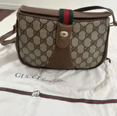GUCCI オールドグッチ　ショルダーバッグ 保存袋付　シェリーライン　GG柄