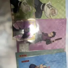 鬼滅の刃 アニプレ　くじ クリア色紙とファイル　不死川実弥、玄弥他10点