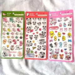PUKU JELLY SEAL ぷくぷく立体シール　動物シール 3枚セット