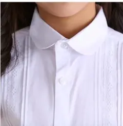 女児 白 ブラウス 130 シンプル フォーマル 通学 発表会 入学式 卒園式