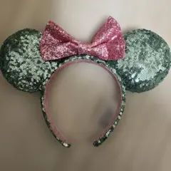【上海ディズニー限定】カチューシャ ライトグリーン/ピンク/スパンコール